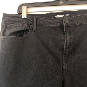 2/$10 Black Skinny Mid-Rise Jeans, Old Navy, size 16 short